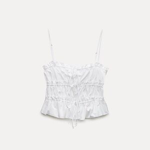 Zara Ruffle Crop Tank